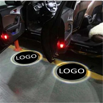 

JingXiangFeng For Skoda Superb Roomster Fabia Car LED Door Logo Courtesy Ghost Shadow Light Door Warning Light for VW for audi