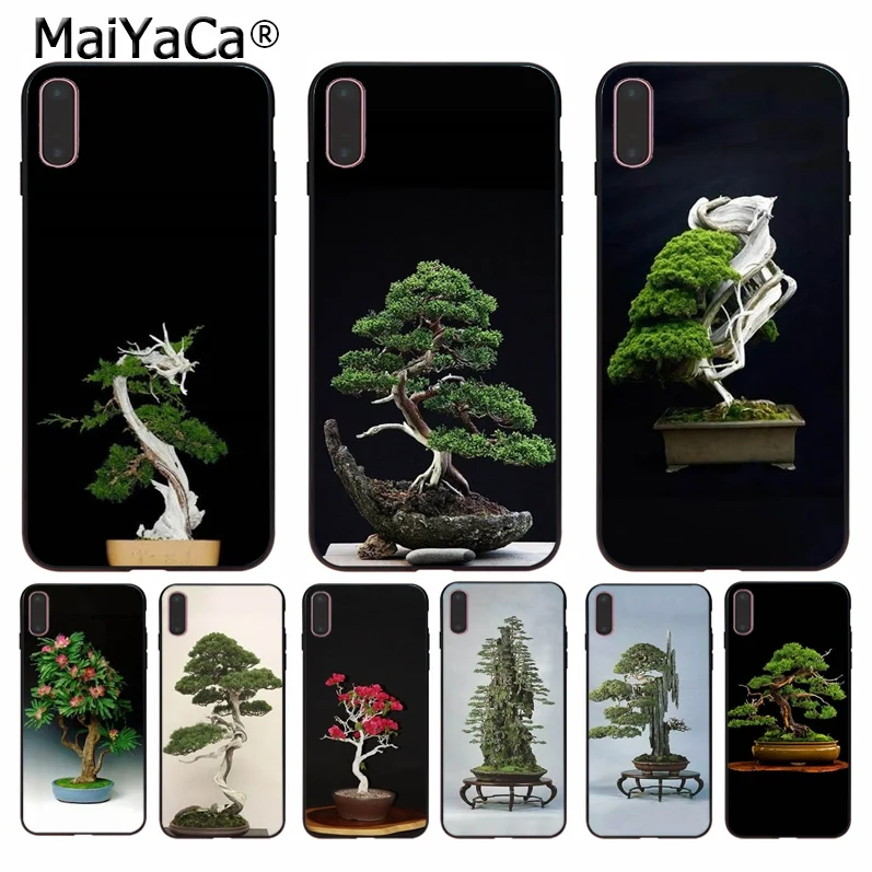 MaiYaCa Bonsai Colorful Cute Phone Accessories Case for Apple iPhone 8 7 6 6S Plus X XS MAX 5 5S SE XR Cellphones cover shell