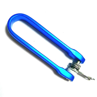 EDC брелок, Алюминиевый Твердый оксид, держатель для ключей, зажим для ключей, органайзер, портативный инструмент, U стиль, зажим для ключей, набор для кемпинга, мульти брелоки, инструменты - Цвет: blue
