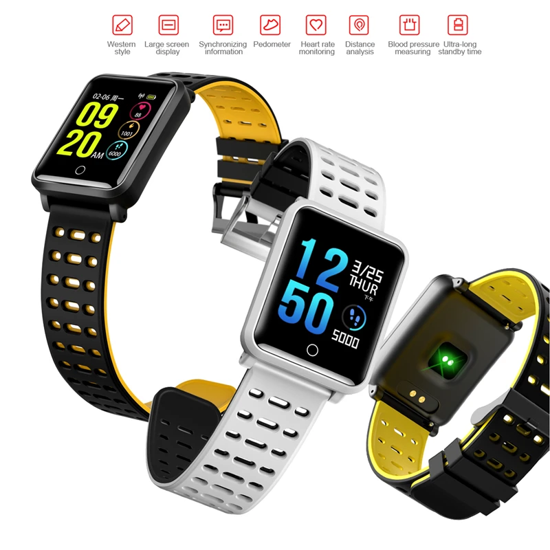 

Color Smart Watch N88 Waterproof bracelet Wristband Fitness Tracker Blood Pressure Heart Rate Smartband For Android IOS Xiaomi