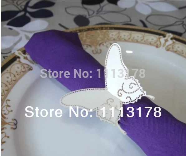 Cheap paper napkin ring beautiful butterfly napkin holder wedding