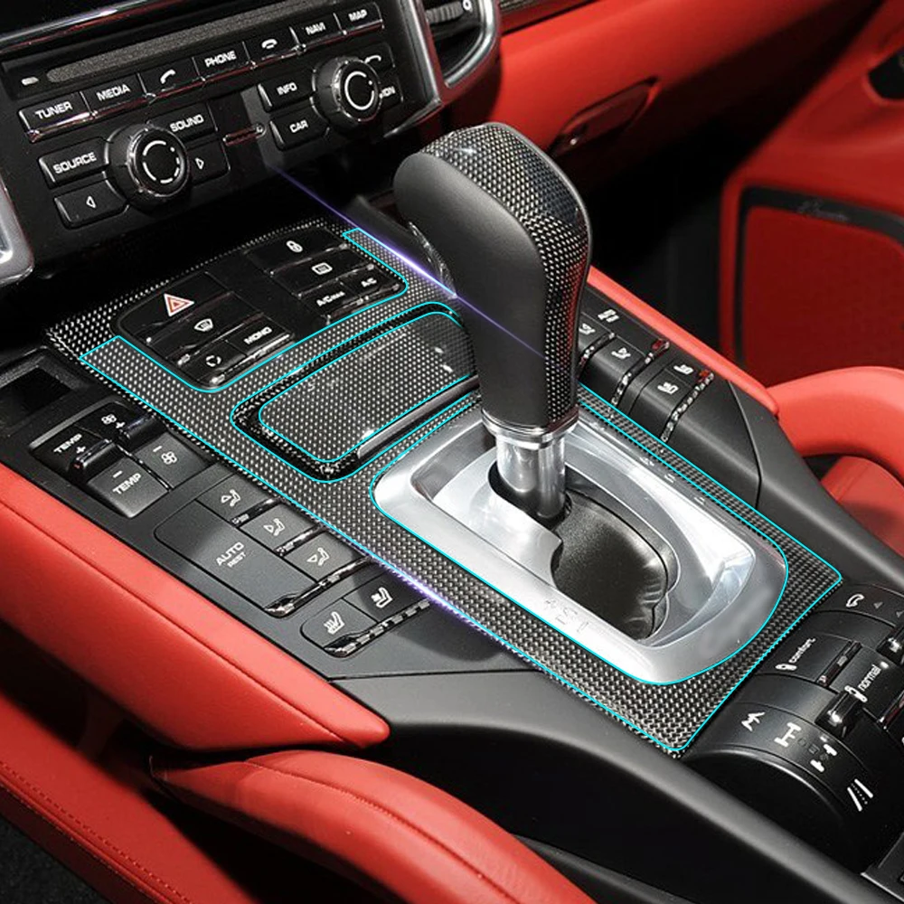 

Car Center Console Control Gear Panel Kit Interior Invisible Protective Film Sticker for Porsche Cayenne 2010-2016 Accessories