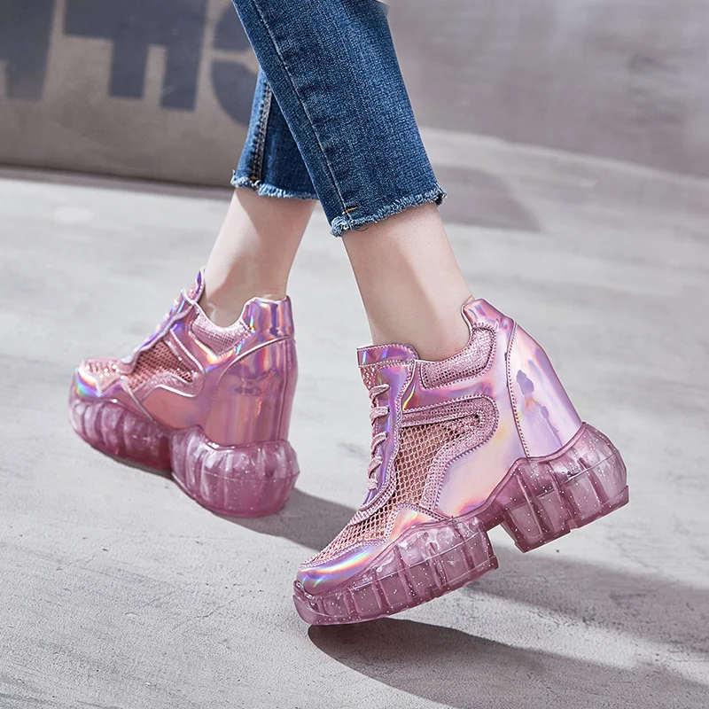argent Baskets forme Femme Femmes Gelée Rose Ruban Pour Transparent Chaussures Sport Décontractées Respirantes Rose Plate Swyivy De D'été 2019 zSpGVqUM