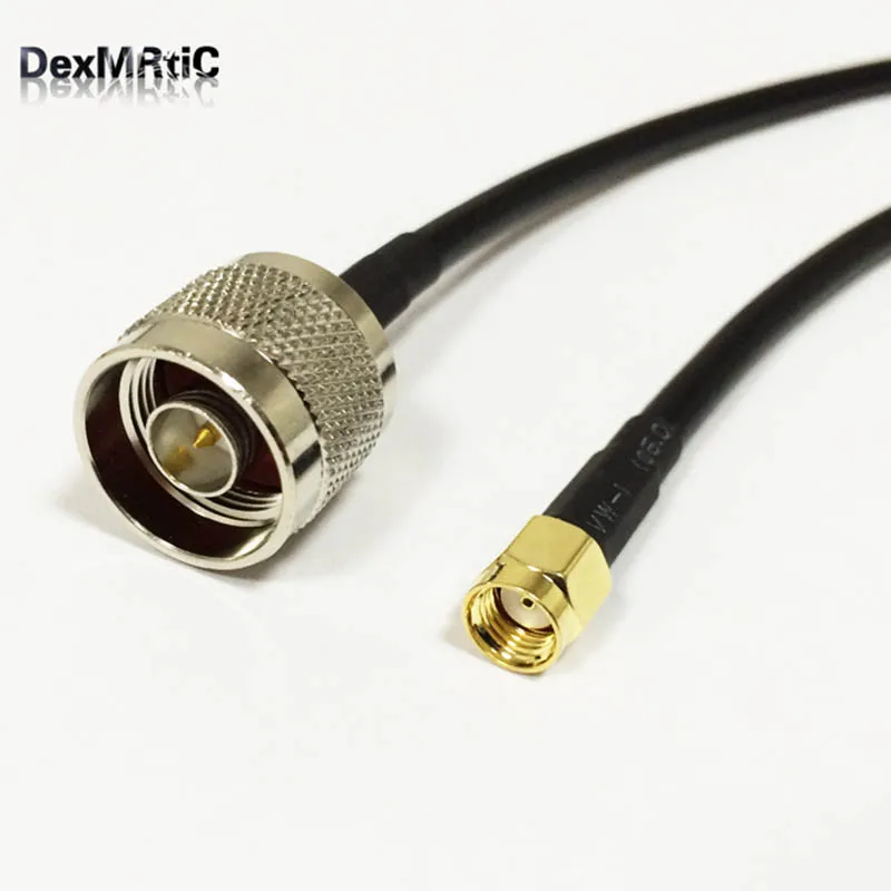 

Wifi Antenna Extension Cable RP SMA Male plug To N Type Male pigtail adapter RG58 100cm/150cm/200cm