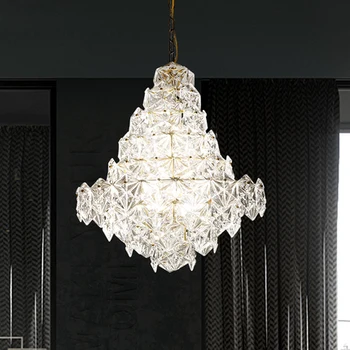 

Modern Crystal Glass Chandelier European LOFT Chandeliers Lights Fixture Home Indoor Lighting Dining Room Restaurant LED Lamps