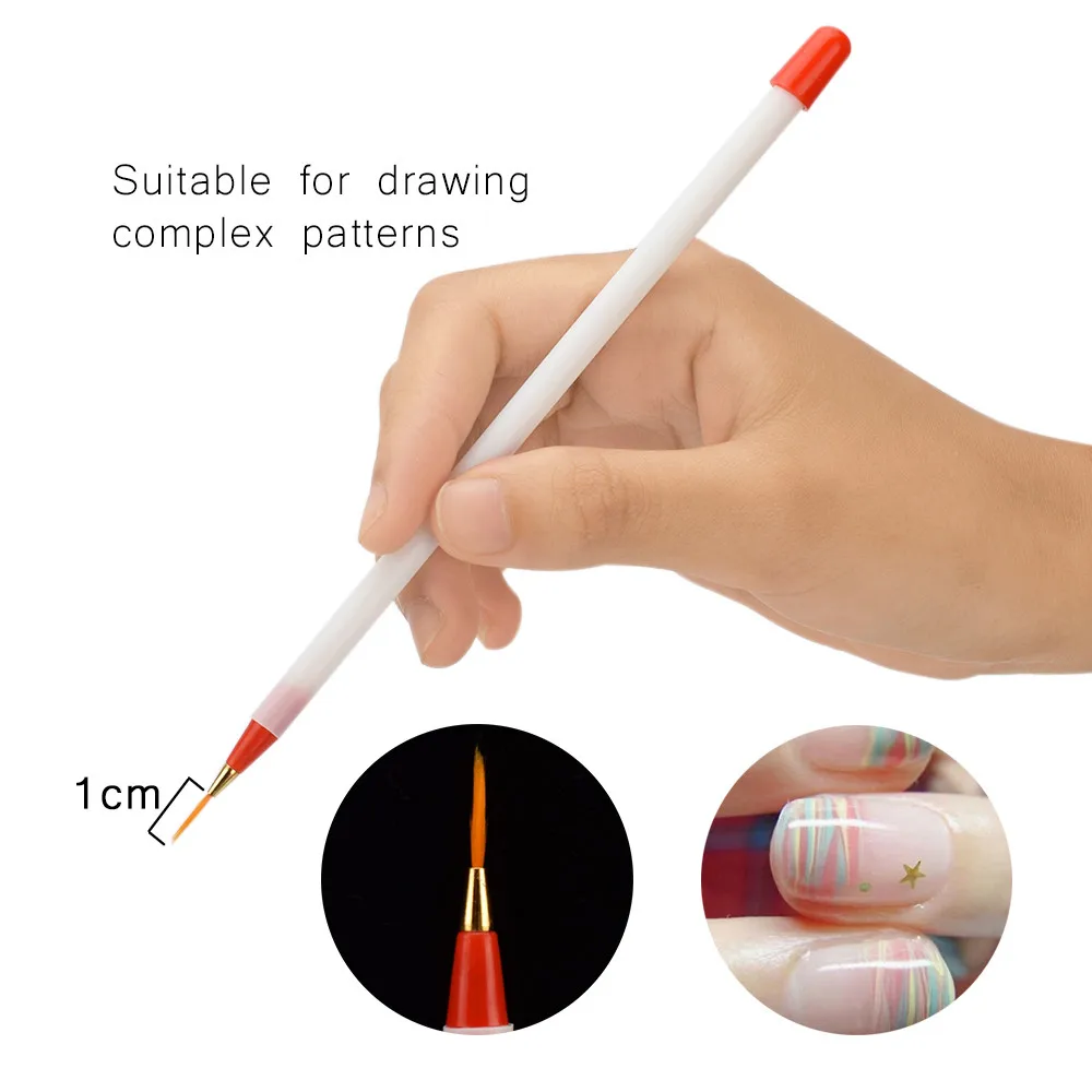 3 шт Маникюрный набор кистей для ногтей тонкая ручка-лайнер для рисования в полоску цветок маникюрные инструменты для ногтей