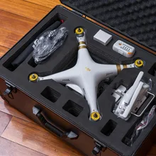 DJI phantom 3 maleta de protección estándar de alta calidad caja de aluminio de Encargo Especialmente personalizado para DJI 3 caja de 550*370*230 MM