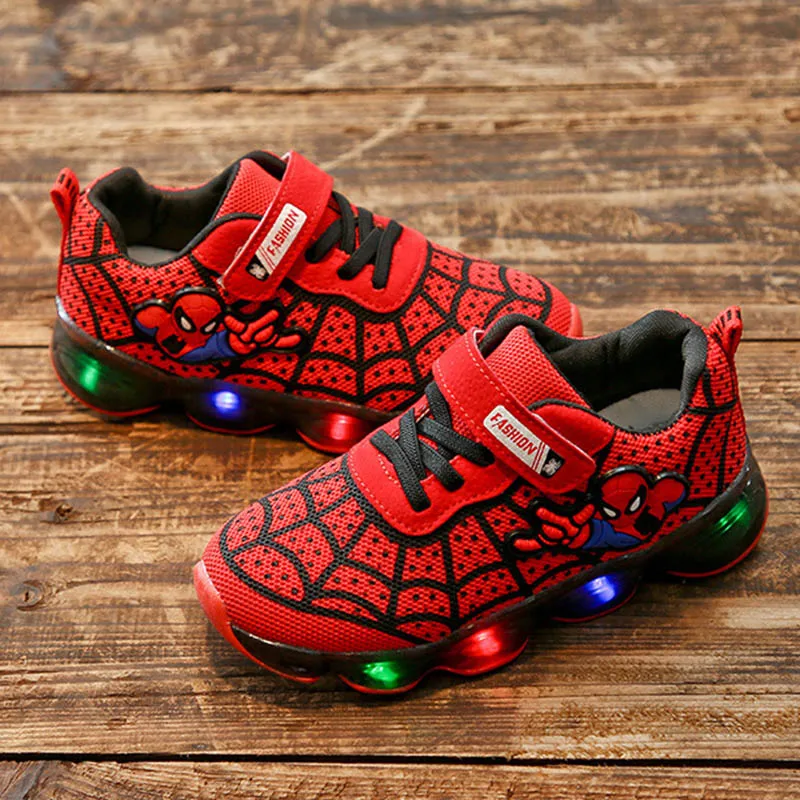 red spiderman shoes