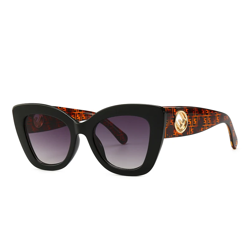 Maerknon бренд дизайн Leopard квадратный Роскошные кошачий глаз солнцезащитные очки Для мужчин Для женщин Модные оттенки UV400 Винтаж очки 46080