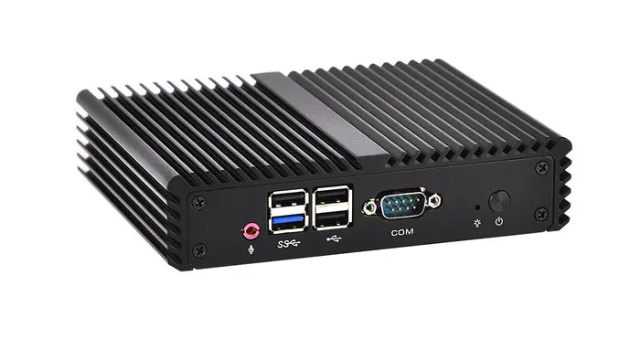 Thunderspeed безвентиляторный мини-ПК 2 LAN J1900 4 ядра 1080 P PFsense Firewall маршрутизатор Win10 Linux