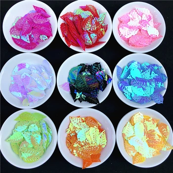 

240Pcs/lot 13*22mm Leaf Shape Sequins Paillettes PVC Sequin Sewing Craft, Women Garments Accessories Earring Pendants