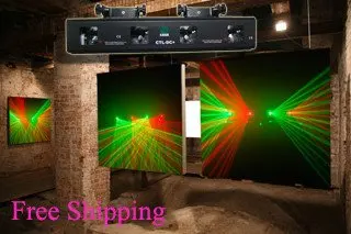 4PC Wholesale 4 head Red+Green DSPP Laser Light DMX DJ DISCO CLUB PARTY Stage Light(CTL-DC+)---Free Shipping