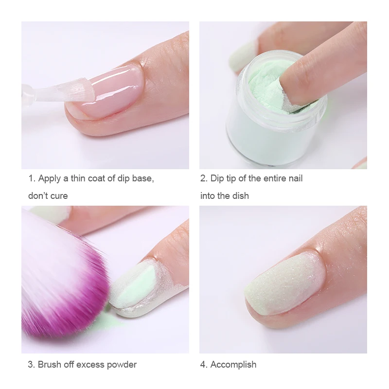 NICOLE DAIRY 1 Box 10ml Dipping Powder Without Lamp Cure Natural Dry Nails Dip Powder Gel Nail Glitter Powder For Nail Dip