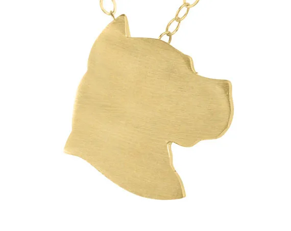 Pit Bull ожерелье charm jewelry-однотонное желтое Золотое и серебряное для собаки dog pet memorial