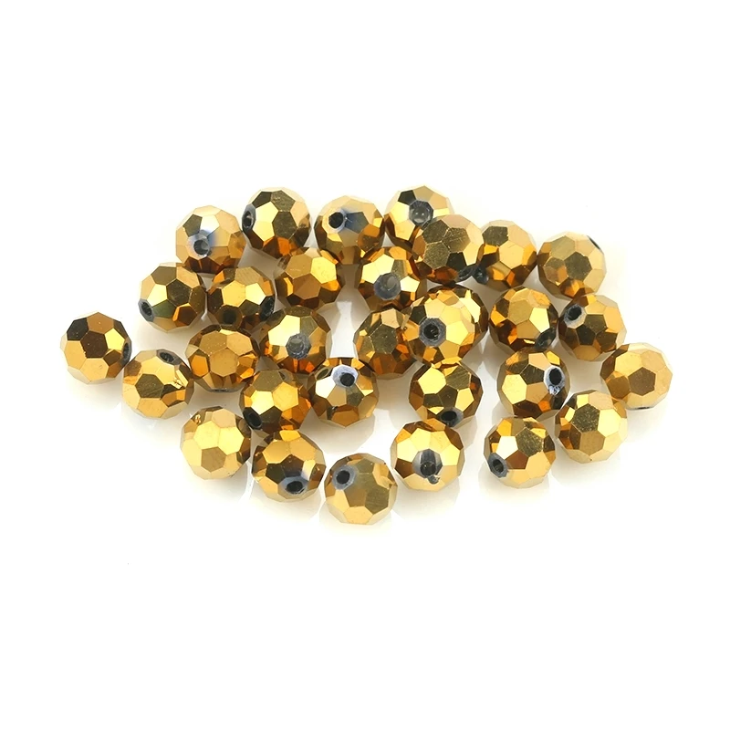 

4-8mm faceted plated gold color glass round beads 5000 Rondelle crystal Austria beads for bracelet necklace making Jewelry diy