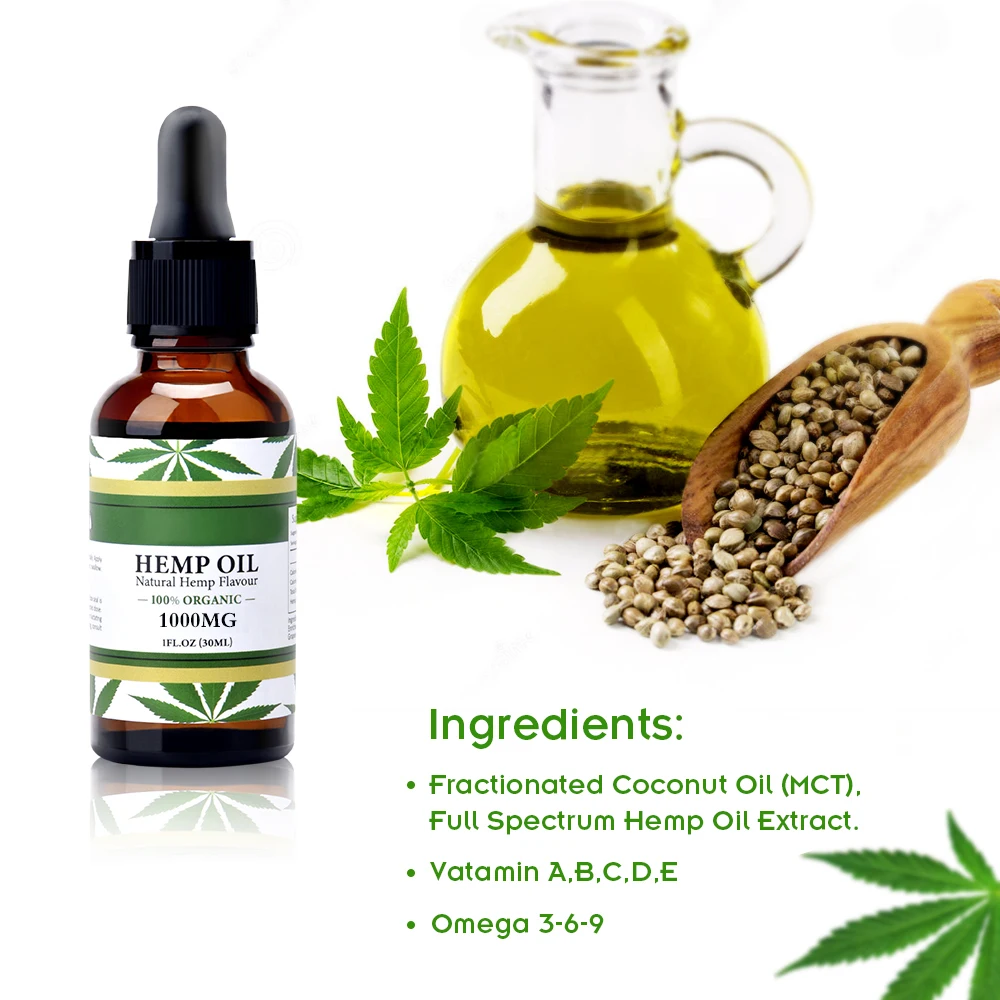 

1Pcs Natural Hemp Seed Oil 30ml Hemp Oil Organic Pure Essential Oil for Relieve Stress Body Skin Care Massage and Relax