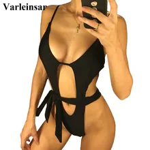 Новые сексуальные стринги с высокой посадкой Одна деталь Плавание костюм Для женщин Плавание одежда женский купальник V образным вырезом ванный комплект купальный костюм монокини леди V1000