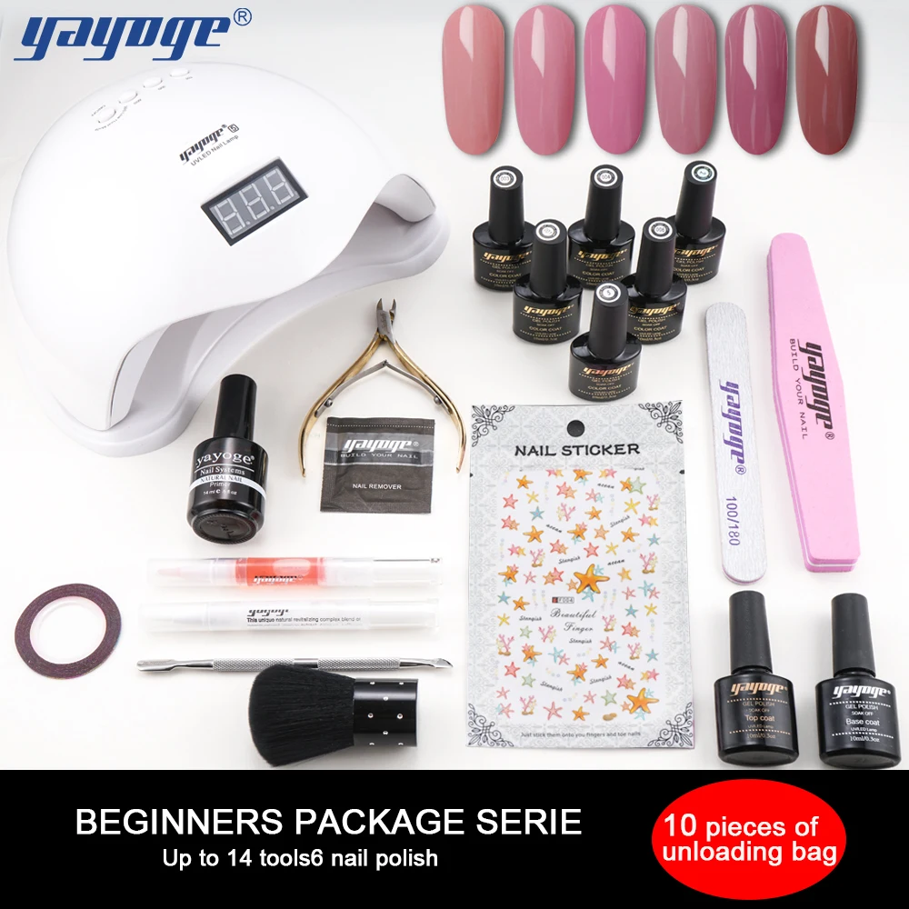 

Yayoge Gel Nail Polish 108 Colors 16 Series 20in1 Nail UV Gel Varnish Set Lamp Tools No irritating smell Darker Colorful