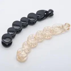 Elegant Black Hair Claw Clips - Stylish Hair Accessories (Black and brown)