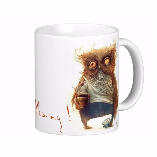aliexpress com buy drunk owl white coffee mugs tea mug customize