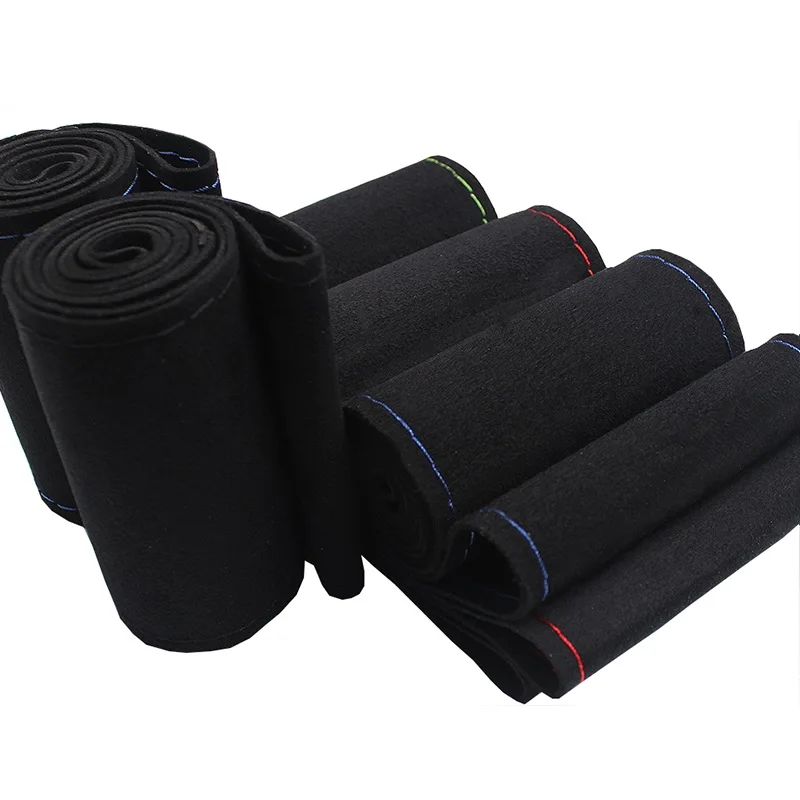 

38 CM DIY Suede Steering Wheel Cover With Needles And Thread For Opel BMW Benz Hyundai Kia Ford VW Skoda Passat Citroen