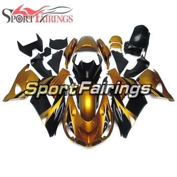 

Gold Black Motorcycle Fairings Kit for Kawasaki ZX14R ZZR1400 2006 - 2011 ABS Plastic Injection Body Kit Fittings Bodywork Hulls