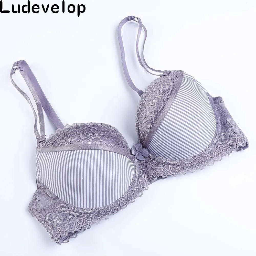 Intimate New push up women striped bra BC cup lace lingerie embroidery sexy young female underwear soutien gorge - Image 3