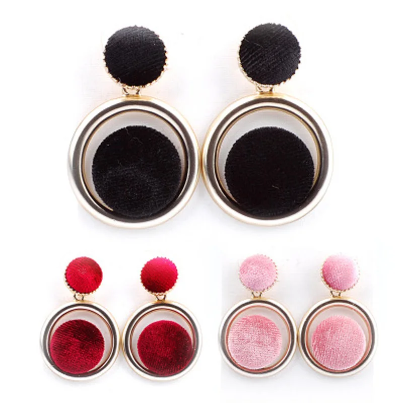 Женские бархатные серьги длинные с подвеской в Корейском стиле 2018|pendant earrings|earrings