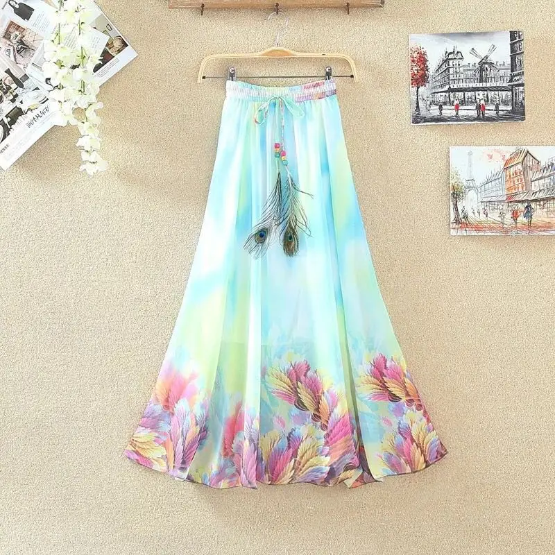 2018-Vintage-Maxi-Skirts-Women-Solid-Boho-Chiffon-Saia-Longa-Summer-Vestidos-Tulle-Casual-Bohemian-Long_Style Twelve