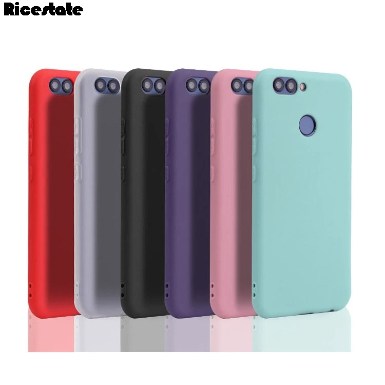 Ricestate задняя крышка для Huawei Honor 9 lite 8X 6X 6A 6C 7X 8 Nova 2 Plus 2i 3 3i Матовый ТПУ силиконовый