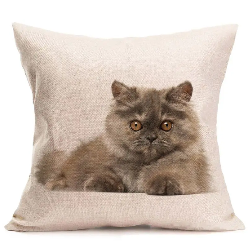 Cute Cat Pillow Case Animal Black Cat Cushion Cover Pet Pillow Covers for Home Car Decorations Pillowcase