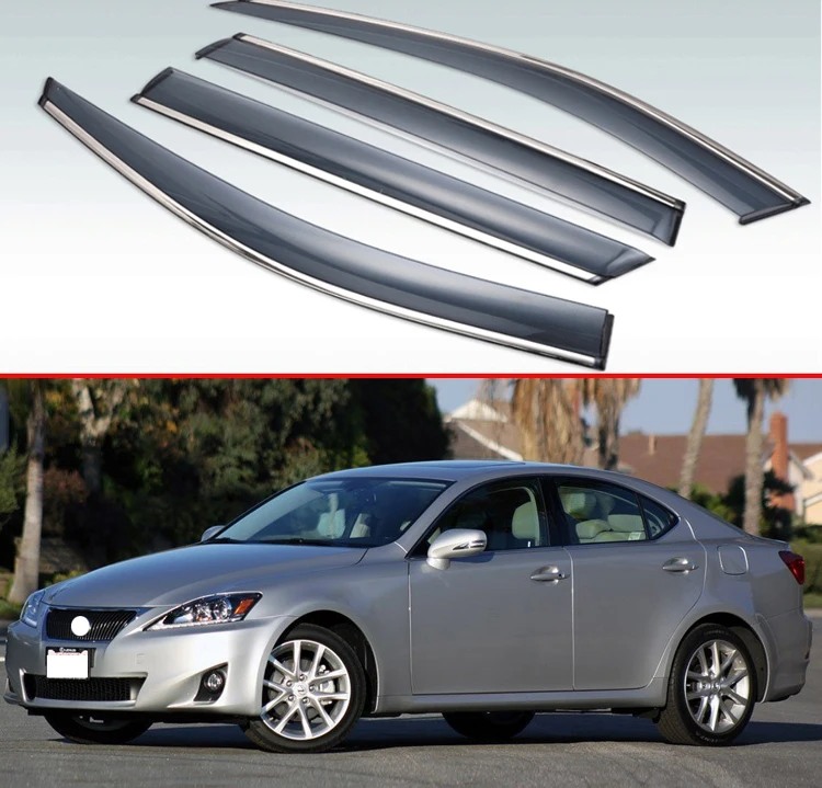 

For Lexus IS-Class IS200 IS250 IS300 （XE20） 2006-2015 Plastic Exterior Visor Vent Shades Window Sun Rain Guard Deflector