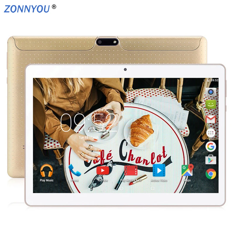 

10.1 inch PC Tablets Android 9.0 Ten Core 3G/4G Phone Call 8GB RAM 128GB Dual SIM GPS Bluetooth Wi-Fi Tablet PC+Cover