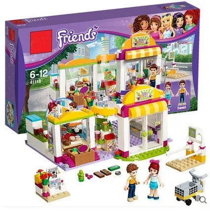 

2016 Original BELA Friends City Supermarket Building Blocks Set Mia Daniel  figures Bricks Toys   41118