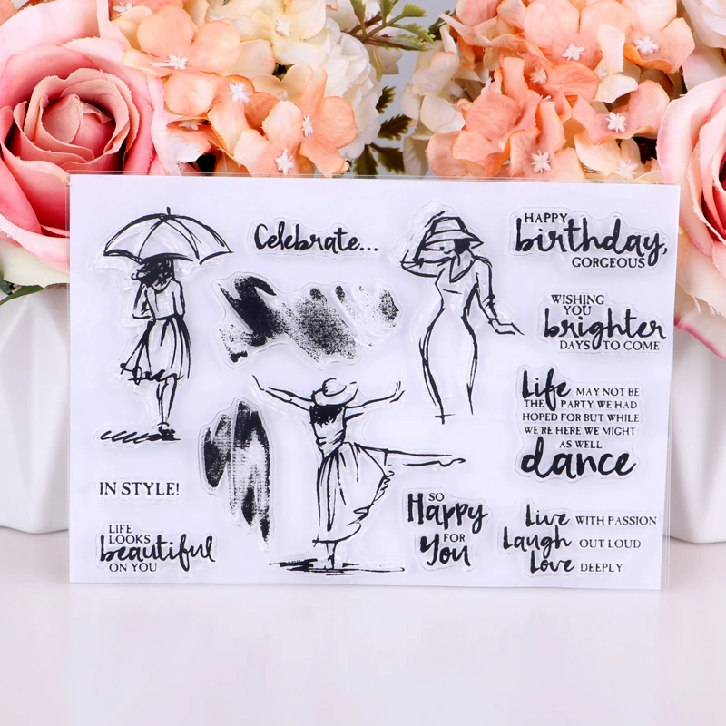 Common words/woman Transparent Clear Stampr DIY Scrapbooking Photo Album Decorative Paper Card Crafts Handmade Gift | Канцтовары для