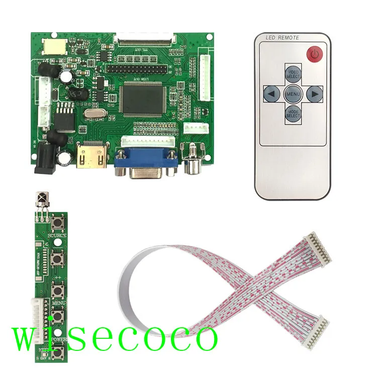 Скидка ЖК ttl LVDS плата контроллера HDMI VGA AV 50 PIN 39 PIN для AT070TN90 92 94 Поддержка автоматически Raspberry Pi драйвер платы