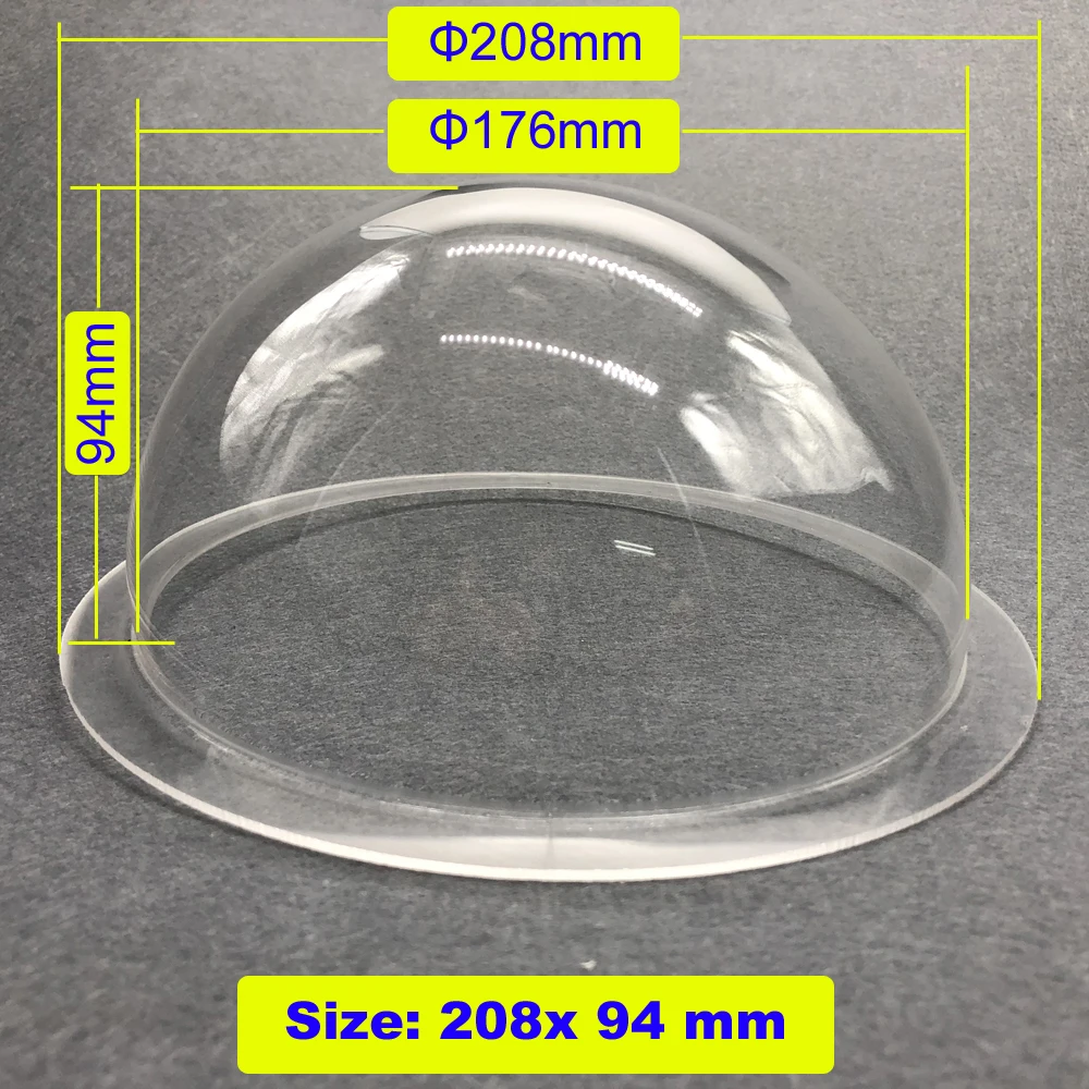 CCTV Dome Camera Transparent Cover Acrylic Housing Semi circular High