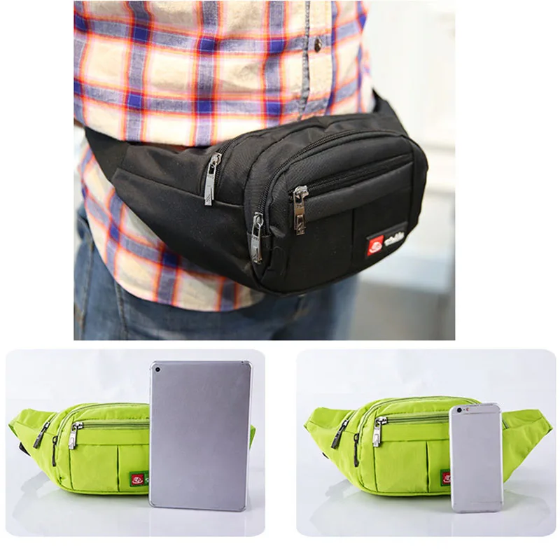 

Multi-Pocket Wasit Bag Adjustable Strap Zipper Phone Pouch Chest Bags for Outdoor Running Climbing LT88