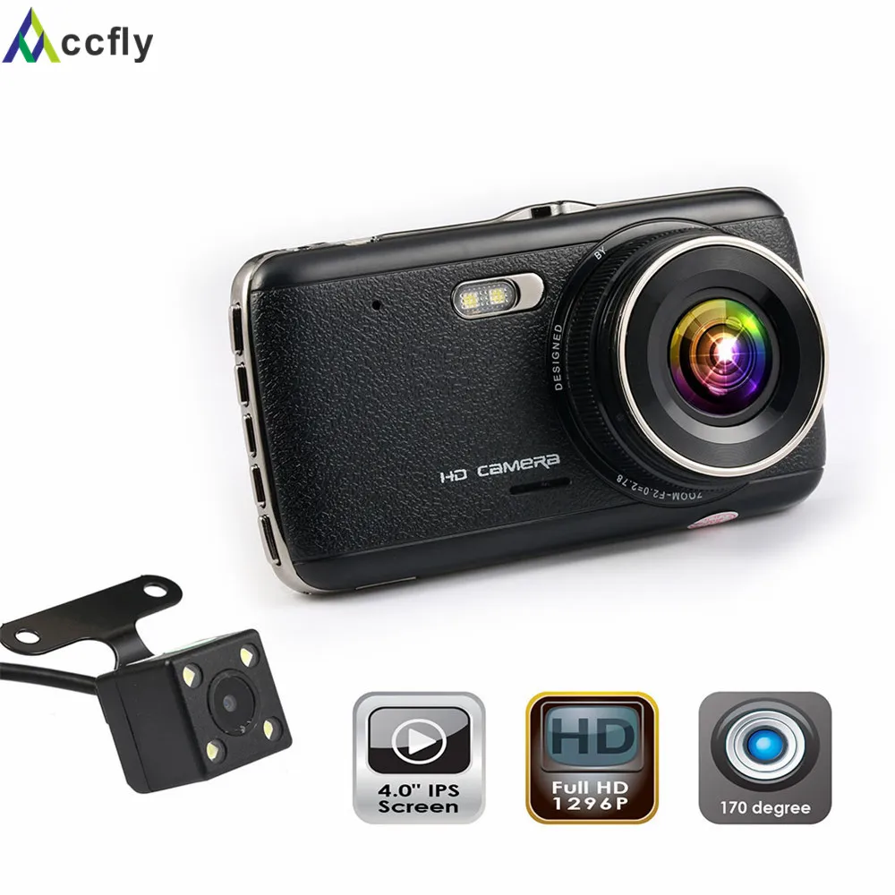 Автомобильный видеорегистратор Accfly 4 0 дюйма Full HD 1296P IPS экран WDR|dash cam camera|dual lensvideo