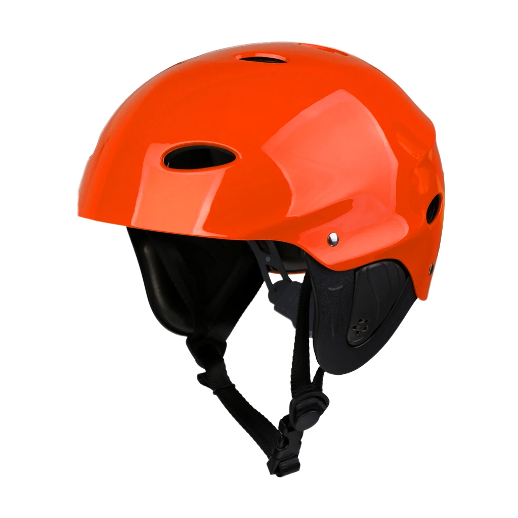Perfeclan Lightweight Vented Water Sports Safety Helmet Kayak Canoe Boat Surf Hard Cap with Ear Protective Pads CE Certified