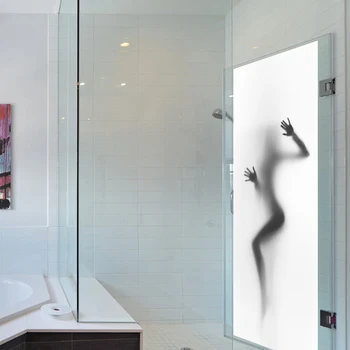 

2pieces/set Sexy Beauty Lady Shadow in Bathroom Creative Simulation Scenes Interesting Door Sticker Murals Wallpaper Poster