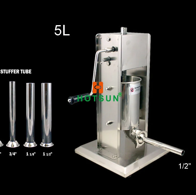 

Free Shipping 5L Commercial Manual Sausage Stuffer Two Speed Stainless Steel Meat Press Filler