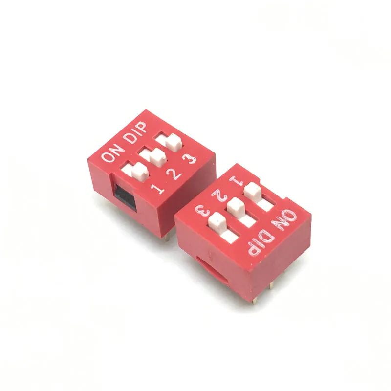 

Free Shipping 5pcs/lot 3P 2.54MM DIP dial the code switch/toggle switch/coding switch 3P red dial the code switch