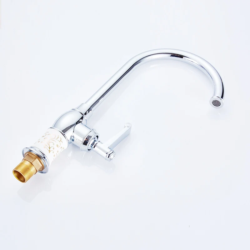 Kitchen Faucet Deck Mounted Oil Rubbed Bronze White Porcelain Body,Black Brass 360 Degree Swivel,Taps Ceramic Kitchens Kitchen Faucet Deck Mounted Oil Rubbed Bronze White Porcelain Body,Black Brass 360 Degree Swivel,Taps Ceramic Kitchens