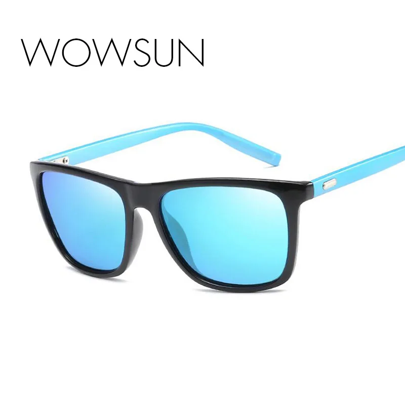 WOWSUN Новый Квадратные Солнцезащитные очки Для Мужчин's Брендовая Дизайнерская обувь ретро очки Для мужчин; очки UV400 Óculos De Sol A825