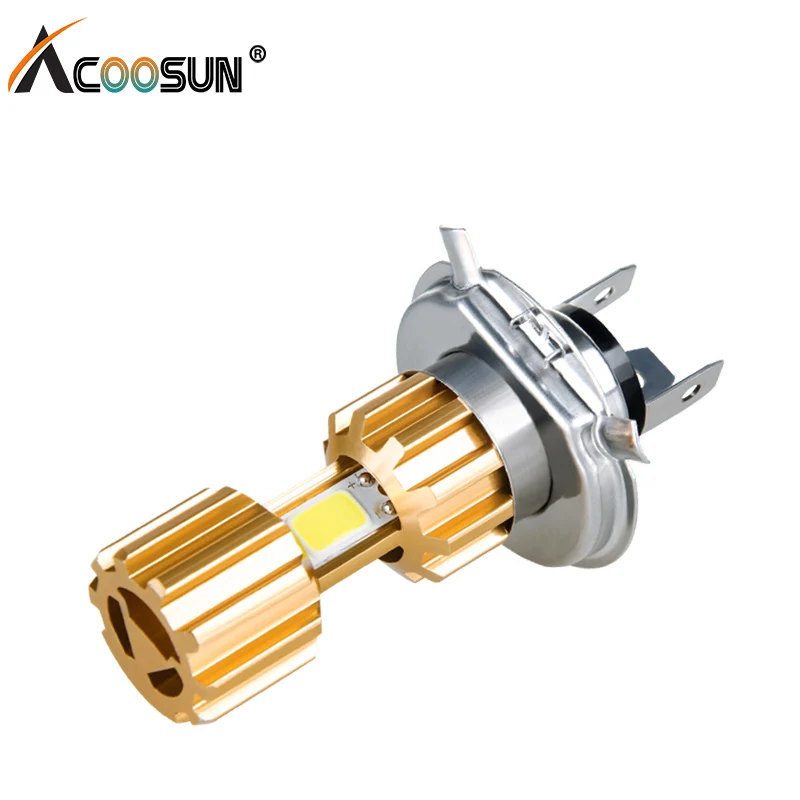 

ACOOSUN H4 LED Motorcycle Headlights 6500K Motorbike Bike 12V 24V Fog Lamp COB Bulb Moped Scooter Outdoor Lighting Hi/Lo Lights