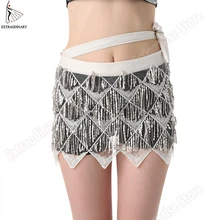 Набедренный шарф, стиль, костюмы для танца живота с блестками, пояс-цепочка на талию, шаль, деформационные ремни, Женские аксессуары, 6 цветов