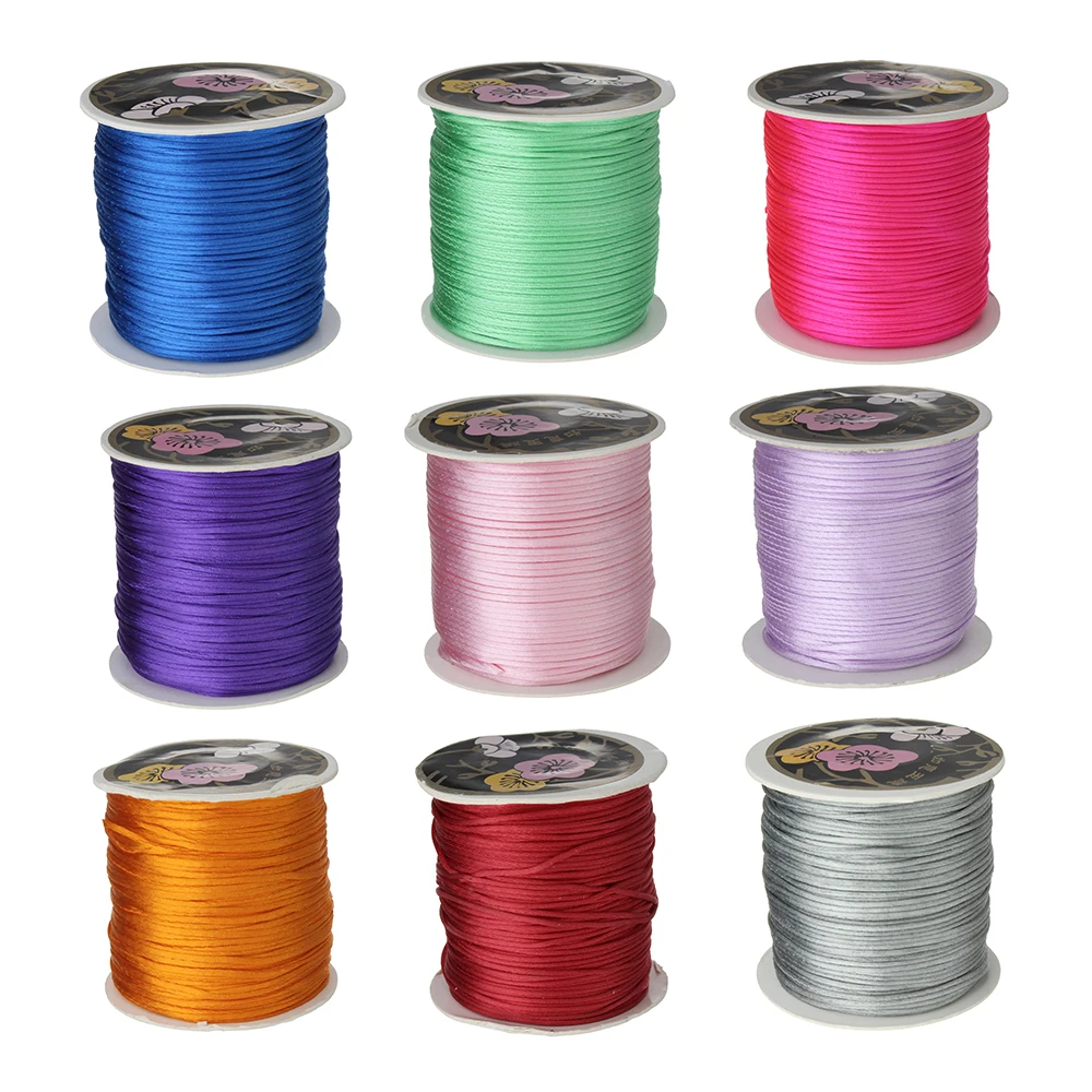 

YYW Wholesale 70M/Spool 1MM Nylon Cord Designer Jewelry Chinese Knotting Silky Beading Braided String Thread Cord Jewelry
