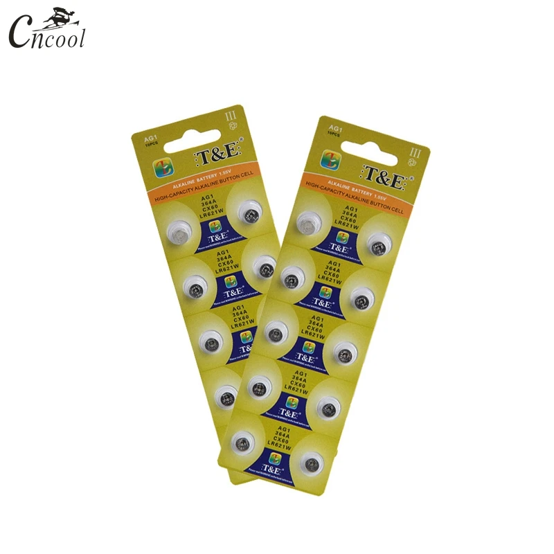 

10 x AG1High energy long life AG1 364 LR621 164 531 SR60 SR621SW 1.55V Watch Button Alkaline Watch Coin Cell Battery