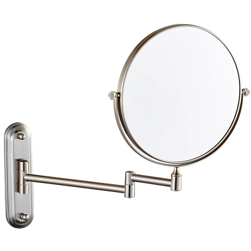 Гурун 8 "10X косметическое зеркало с увеличением двусторонний макияж зеркало профессиональное дамское настенное зеркало Никель матовый M1206N